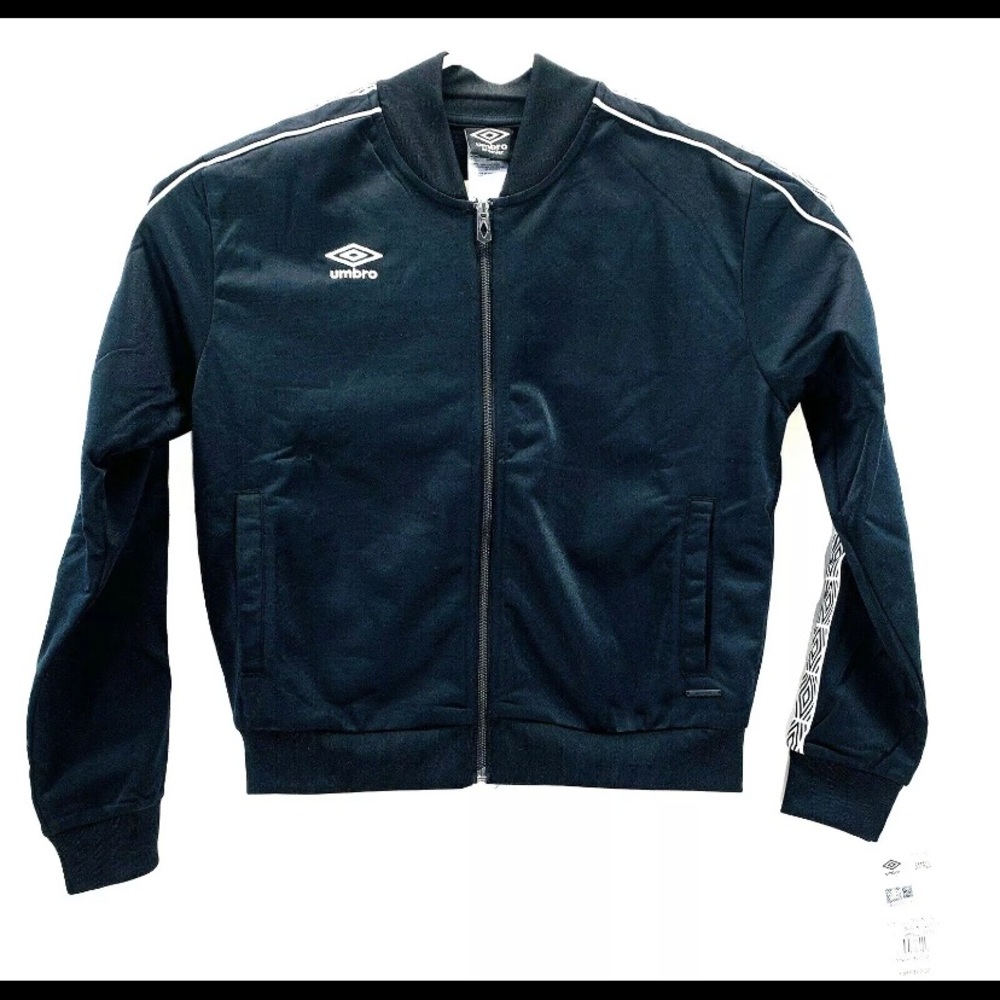 Umbro  Women Large Cropped Black Beauty Jacket  L